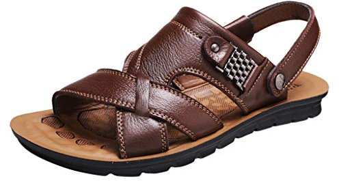 Sandales Et Mules Pour Homme En Cuir Chaussures Orthopédique Homme Nu Pieds Confort Chic Ete Léger Claquettes Avec Boucle Sandale Fille Chaussure Compensee Bout Ouvert Sandales De Marche De Plage