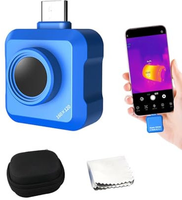 FONLAND Wärmebildkamera Android,160 x 120 Infrarot-Auflösung, 25 Hz Bildrate, Thermal Camera, Geeignet für Fehlersuche, PCB-Inspektion