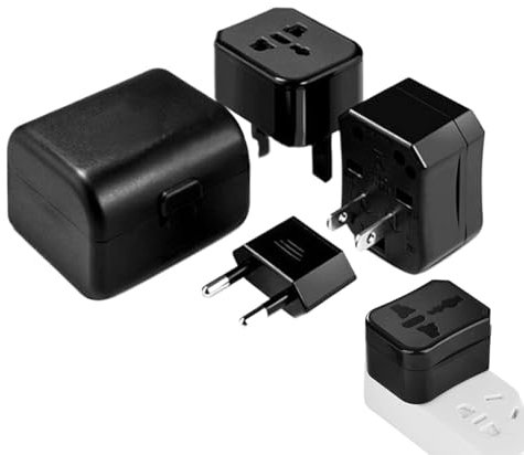 Adaptador De Enchufe, Cable De Carga para Tomas De Corriente, Adaptador Internacional Portátil para Viajes con Múltiples Tomas Compatible con Teléfonos Y Portátiles