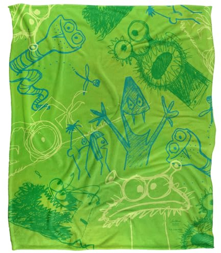 Jim Henson Signature Collection Green Monsters Silky Touch Super Soft Throw Blanket 152 X 127 Cm