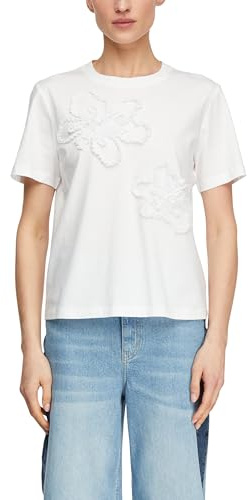 Comma T-Shirt mit Blumenapplikationen