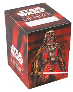 Gamegenic, Star Wars: Unlimited Soft Crate, Zubehör | Deckbox + Tokenbox für Decks, fasst bis zu 60 doppelt eingehüllte Karten, Motiv: Darth Vader Unstoppable / Director Krennic