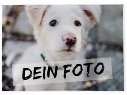 fotobar Fußmatte personalisiert mit Foto - Geschenkidee für Familie, Paare, zum Einzug - Türvorleger mit Bild Bedruckt 1 Foto, rutschfest & waschbar 70 x 50 cm