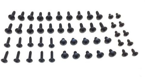 50 Stück Schrauben Verkleidungssatz M4 M5 Schwarz – Passend für Yamaha Aerox, CPI, Keeway, Sachs, Rex Roller, Motorrad, Quad – Blechschrauben Set in Top Qualität