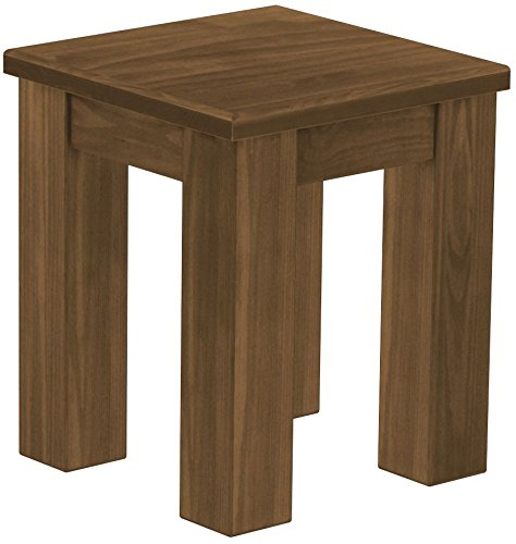 B.R.A.S.I.L.-Möbel Brasilmöbel Sitzbank Hocker Rio Classico Nussbaum Massivholz aus Pinie, Verschiedene Größen & Farben, ideal für Esszimmer & Küche