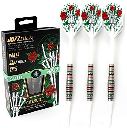 CUESOUL Jazz-Metal 19g Soft Tip 90% Wolfram Dart Set mit integrierten ROST Flights