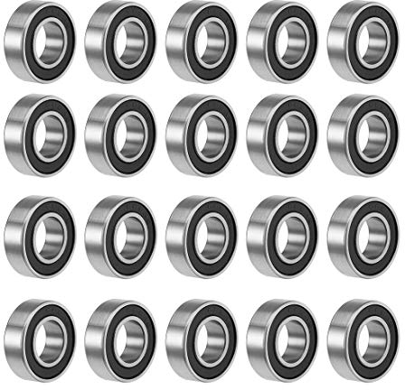 sourcing map 20 Stück Kugellager Rillenkugellager 688-2RS 8mm Innendurchm 16mm Außendurchm 5mm Bohrung Doppelt Abgedichtet Chromstahl Z2 für Skateboard 3D Drucker Roller Inline Skates