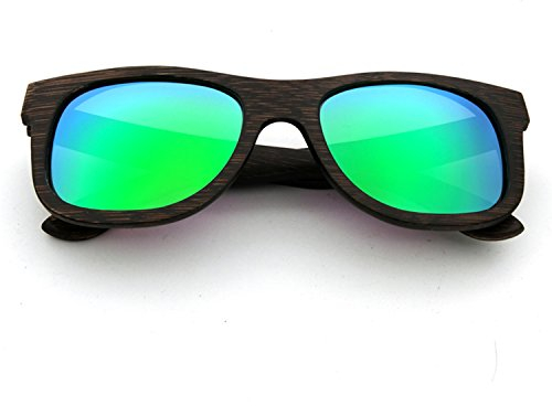 LUI SUI Männer Frauen Retro Holz Polarisierte Linse Sonnenbrille UV Schutz Eyewear Leichte Holzrahmen Float Stil Gläser für Reisen Radfahren Angeln