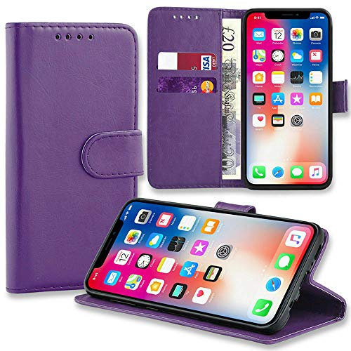 RKVMM Wallet Case for iPhone SE 2020 / iPhone 7/8, Premium Leather Flip Stand Phone Case Cover Compatible with Apple iPhone SE 2020/7/8/SE2 (Purple)