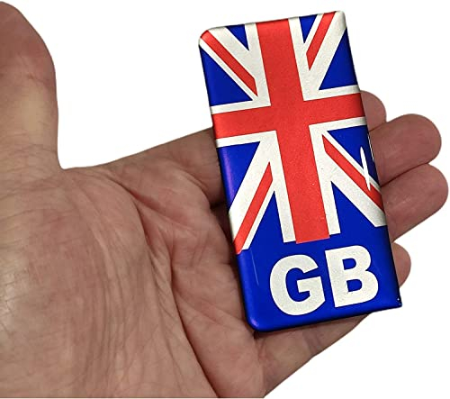 X2 3D Gel Silicone GB Badge Car Number Plate Self-adhesive Emblems Stickers UK Union Jack decals
