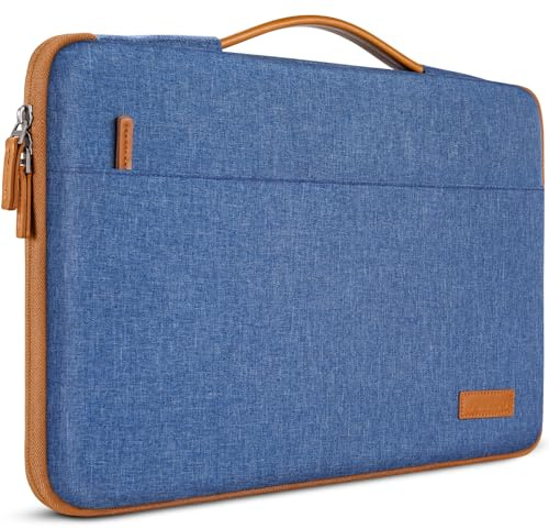 DOMISO 15.6 inch Laptop Case Sleeve Protective Cover Compatible with 16 inch MacBook Pro M4 M3 M2/Pro Max,15.6-16 inch HP Dell ASUS Lenovo Chromebook,Waterproof Computer Cases Bag with Handle,Blue