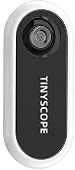 TINYSCOPE 20X-400X Vergrößerungs-Handy-Mikroskop Tragbare Mikroskop-Lupe mit 12 nicht abfärbenden Mini-Aufklebern für Papierfasern, Wassertropfen, Kampferblätter, Stoff,