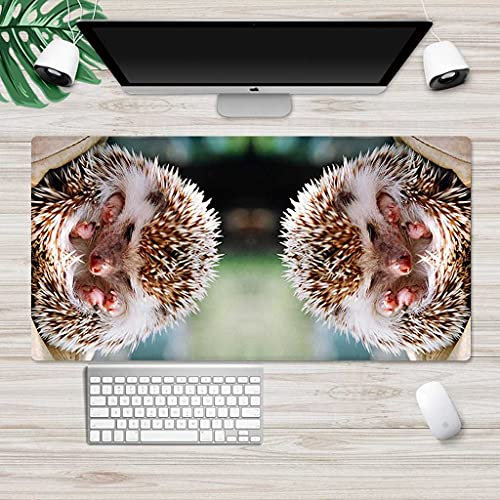 KJXNED - Tapis de Souris Gaming XXL 1000x500 mm Hérissons Animaux Gamer Mouse Pad Surface Antiderapant Base en Caoutchouc Antidérapante pour Gamer PC et Ordinateur Portable