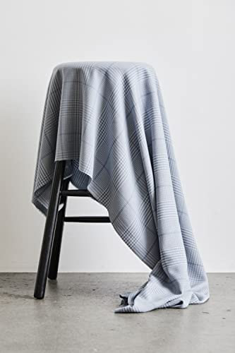 Tencel-Karostoff, kariert, Himmelblau, Meterware