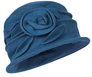 Wintermütze Wolle Fischerhut Winter Wollmütze Damen Winterhut Warm Eimerhüte Fedora Glockenhut Kirche Damenhut Einfarbig Freizeithut Filz Damenmütze One Size Fischermütze zum Wandern Reisen Outdoor