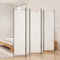 Bopdu 5-Panel Folding Room Divider - Fabric Privacy Screen Partition Wall - White, 250x200 cm