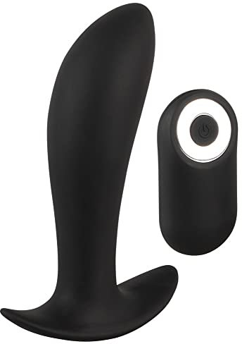 ORION Analplug - intensiver Butt-Plug für Frauen und Männer, mit 10 Vibrationsmodi, zur Prostata-Stimulation, per Knopfdruck steuerbar, schwarz
