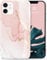 Noyabox Phone Case for iPhone 12 and 12 Pro 6.1 inch Pink Women, Slim Fit Marble Design iPhone 12 Case with Screen Protector, TPU + PC Hard Case, Shockproof & Non-Fading Pattern Protective Cover