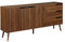 Alice's Home sweeek - Aparador escandinavo, 2 Puertas, 3 cajones, Nogal, 160cm