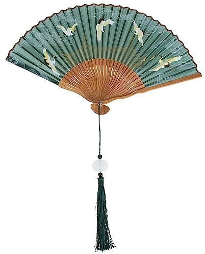 RWRAPS Folding Fan Fan Folding Hand Fans Foldable Chinese Wall Large Decorhandheld Japanesesilk Vintage Decorative Tea Pot (Q)