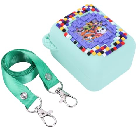 RuiDay Hülle für Bitzees Digital Pet Interactive Toy,Silikon Schutz Tasche für Bitzee Digital Haustier,Tragetasche Aufbewahrungstasche für Bitzees Interactive Digital Pet (Grün)