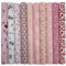 Jukway Lot de 10 carrés de tissu en coton imprimé à motifs floraux pour couture, matelassage, bricolage, travaux d'aiguille, décoration, scrapbooking, travaux manuels (rose), CL10-2525