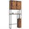 IDMarket - Meuble WC 3 en 1 avec armoires de rangement bois foncé DAYTON design industriel