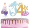 Mermaid 4th Birthday Cake Topper with Number Candle 4 Sparkling Candles Cake Decorations for Girls,Happy 4th Birthday Mermaid Theme Party Candles Cake Cupcake Topper for Girls Boys 4th Birthday