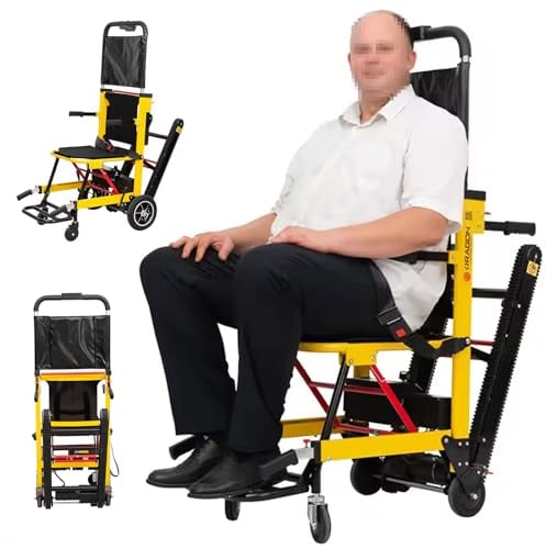 flatpincololee Elektrischer Treppenliftstuhl, Faltbarer Treppensteiger Rollstuhl, Elektrischer Treppensteiger-Wagen, Mobiler treppenlift ohne Installation