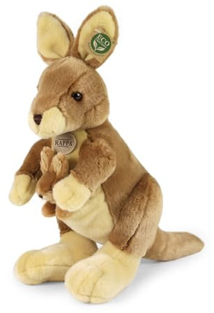 Teddys Rothenburg Kuscheltier Känguru & Baby 37 cm braun Plüschkänguru Plüschtier