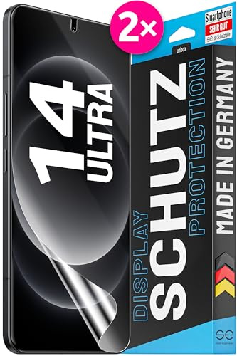 2x se® Protector 3D Transparente para Xiaomi 14 Ultra, Autorreparable, Compatible con Huellas y FaceID, Instalación sin Burbujas, Ultranítido, Resistente a Golpes y Arañazos, Matériau TPU