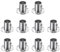 QUARKZMAN 10pz Supporto Flangia Asta Armadio in Acciaio Inox, 3/4 Dia Supporto per Asta Flangiato Attacco Palo Supporto Tubo Parete con Viti, Argento