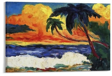 TINCHEW Emil Nolde berühmte Gemälde, Poster, Kunstdruck, Gemälde, Wandteppich, Wandteppich, Schlafzimmer, Heimdekoration, Geschenk, Raum, ästhetisch, 60 x 90 cm