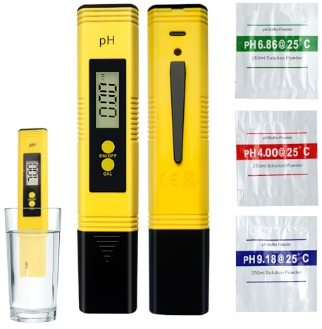 PH Mètre Numérique, Testeur de Ph Digital avec Ecran LCD, Plage de Mesure pour 0-14 PH 0,01 Ph Précision, Fonction D'étalonnage Automatique, Stylo PH Mètre pour l'eau Potable, Aquariums, Piscines