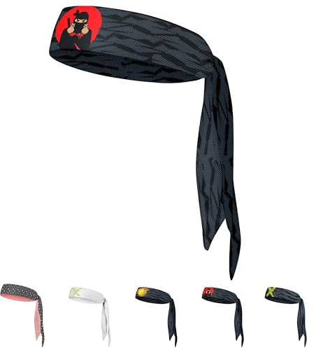 Kinder Sport Haarband, Bandana, Stirnband, für Kinder, Jungen und Mädchen (Ninja, Kinder)