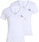 Calvin Klein Camisetas de Manga Corta Pack de 2 Mujer Monolog Cuello de Pico, Blanco (Brilliant White/Brilliant White), M