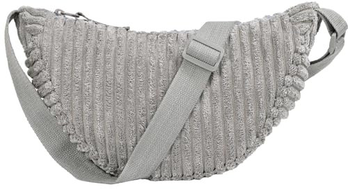 Jiliyote Umhängetasche Damen Cord Crossbody Damen Halbmond Tasche Damen Umhängetasche Cord Crossbody Bag Damen Schultertsche für Arbeit Einkaufen Schule Shopping