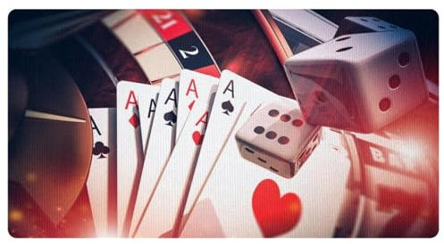 VAPOKF Poker Craps Spielautomat und Roulette Casino Spiele Küchenmatte, rutschfest, waschbar, Bodenteppich, saugfähige Küchenmatten, Läufer Teppiche für Küche, Flur, Waschküche