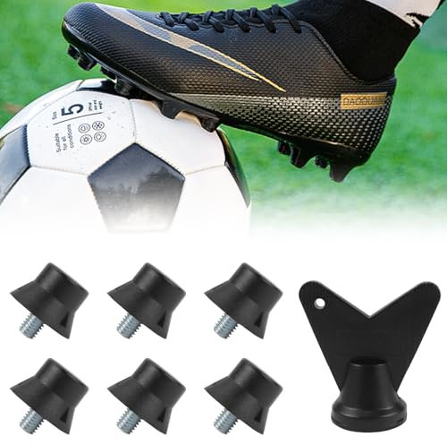 LPZMPZ 6 Stück Schraubstollen Fussballschuhe 13mm Fußballstollen Football Studs Fußball mit 5mm Gewinde für Fußballschuhe Stollen Kompatibel mit Ersatzstollen Nike Kunststoff
