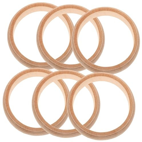 KONTONTY 6St Holzarmband selber machen DIY Armbänder basteln Handwerk für Holzbandring holzperlen armband Holzperlenarmband Spielzeug Armreifen aus Holz Armbänder aus Naturholz Eukalyptus