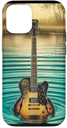 Hülle für iPhone 14 Guitar Lake Reflections Gitarre für Musik- und Gitarrenliebhaber
