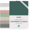 Dreamzie Drap Housse 160 x 200 Bonnet 35 cm pour Matelas Épais - 100% Microfibre - Vert Pétrole, Certifié sans Produits Chimiques (Oeko TEX), Drap Housse avec Élastique Complet