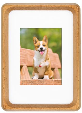TEYCLZORE Kleine Bilderrahmen aus Holz, 5 x 3,5 Zoll Fotorahmen, Mini Bilderrahmen für den Tisch mit Matte, Foto-Bilderrahmen aus Natürlichem Buchenholz, Mini Instant Bilderrahmen Klein Picture Frame