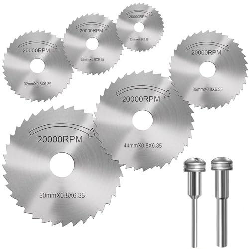 8 PCS Drill Saw Blades, HSS Discs for Rotary, Mini Circular Saw Blades, HSS Cutting Discs Circular Saw Blades for Drills Rotary Tool Wheel Cutting Blades for Drills Rotary Tools Wood Metal Cutting