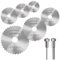 8 PCS Drill Saw Blades, HSS Discs for Rotary, Mini Circular Saw Blades, HSS Cutting Discs Circular Saw Blades for Drills Rotary Tool Wheel Cutting Blades for Drills Rotary Tools Wood Metal Cutting