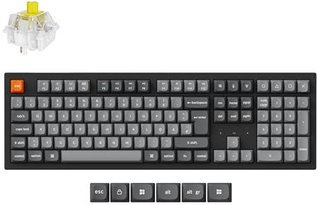 Keychron K10 Max Kabellose Mechanische Tastatur,DE-ISO Layout QMK 2.4 GHz Bluetooth Vollgröße Hot Swap RGB Kompatibel mit Mac Windows Linux Banana Switches