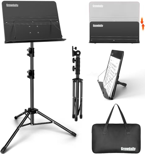 Folding Music Stand,Portable Music Stand For Sheet Music 2 Foldable Music Stand Sheet Music Stand With Carrying Bag Matte Frosted Metal Material Sturdy Height Adjustable