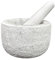 CBAM Mortier Marbre Blanc Carrare Martelé Pilon en marbre Mortar Home Art Ø 14 cm