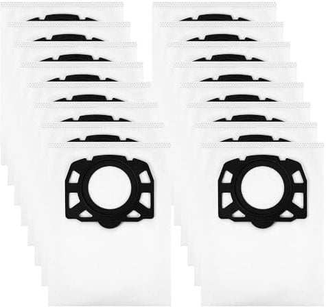 Lotvic 16 Pack Vacuum Cleaner Bags Compatible with Karcher WD2 Plus, Hoover Bags for Karcher WD 2 Plus, WD 3, WD 3 Battery, KWD 1, KWD 2, KWD 3, MV 3, WD 3.200 to WD 3.800 M, SE 4001, SE 4002