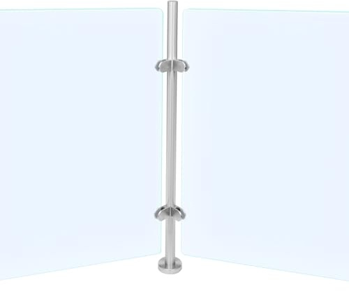 Glasgeländerpfosten aus Edelstahl 316, Balkongeländer für Ergänzung zu Glas oder Holzpaneelen, Edelstahl Geländer, Für Veranda, Balkon, Pool, Garten, Innen und Außenbereich, Mid Post